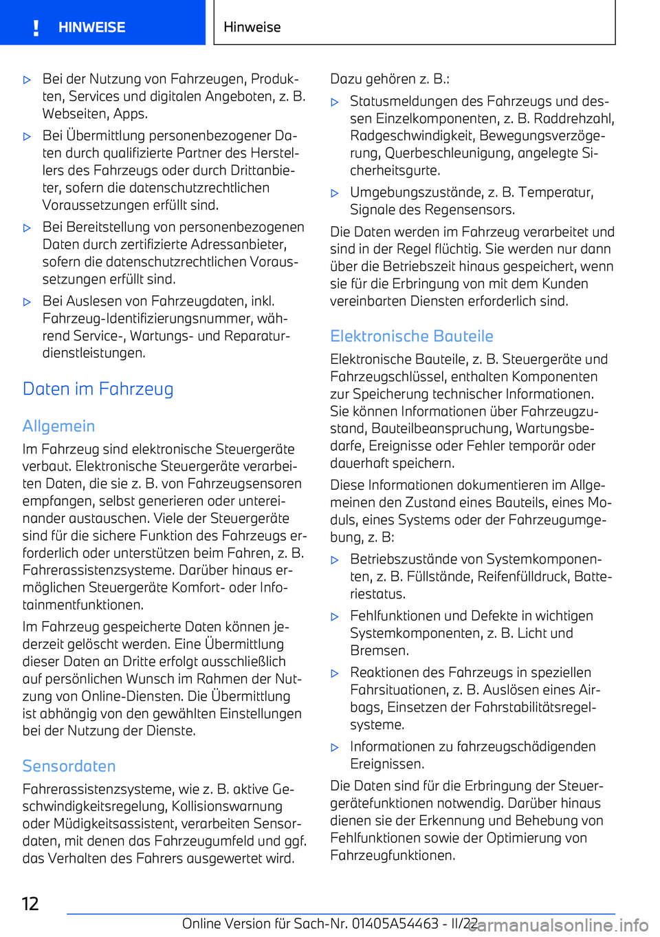BMW IX 2022  Betriebsanleitungen (in German) 