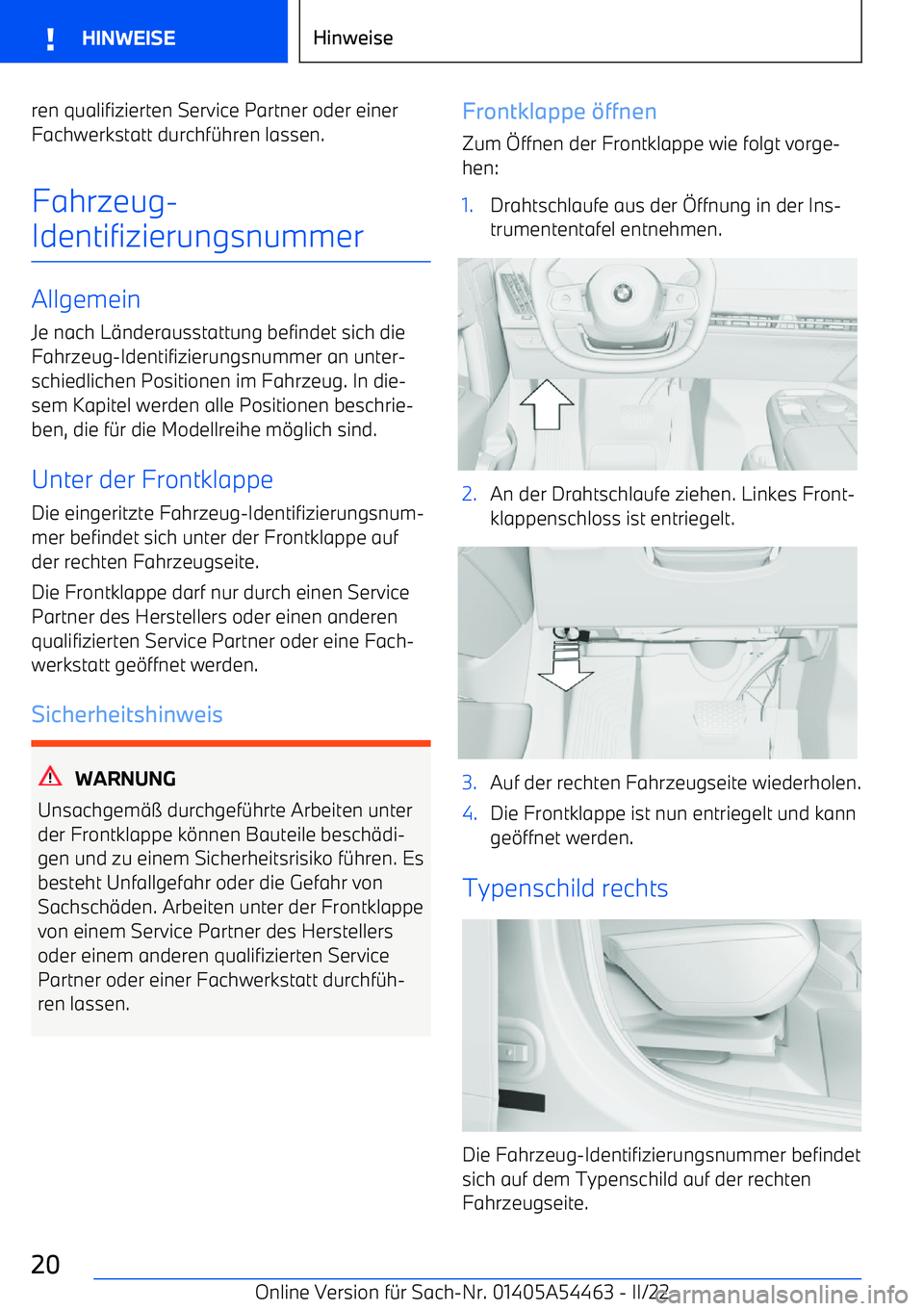 BMW IX 2022  Betriebsanleitungen (in German) ren qualifizierten Service Partner oder einer
Fachwerkstatt durchf