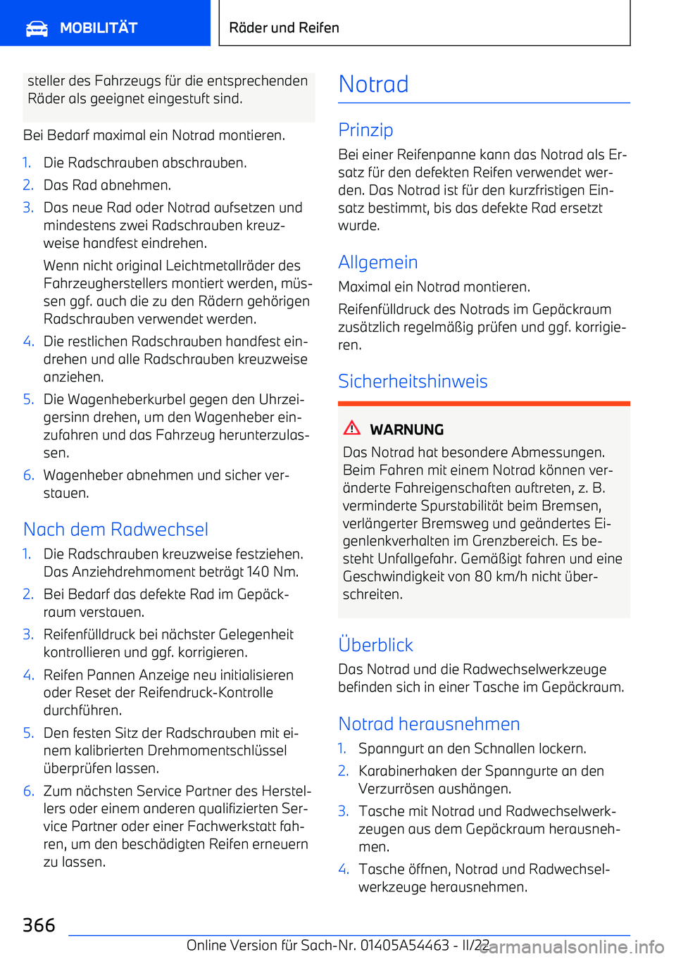 BMW IX 2022  Betriebsanleitungen (in German) steller des Fahrzeugs f