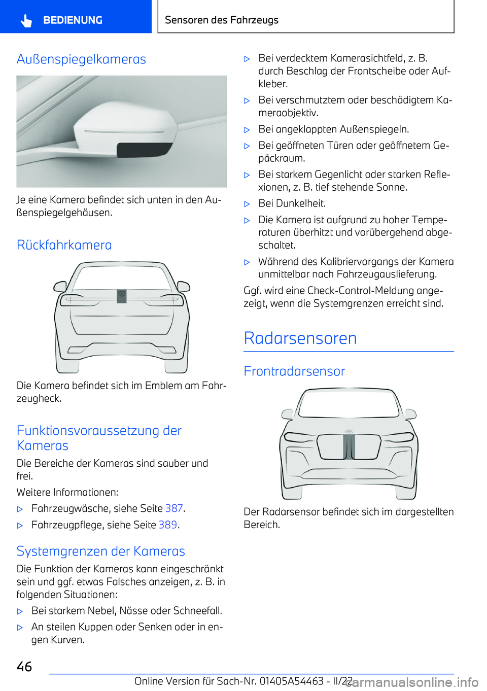 BMW IX 2022  Betriebsanleitungen (in German) Au
