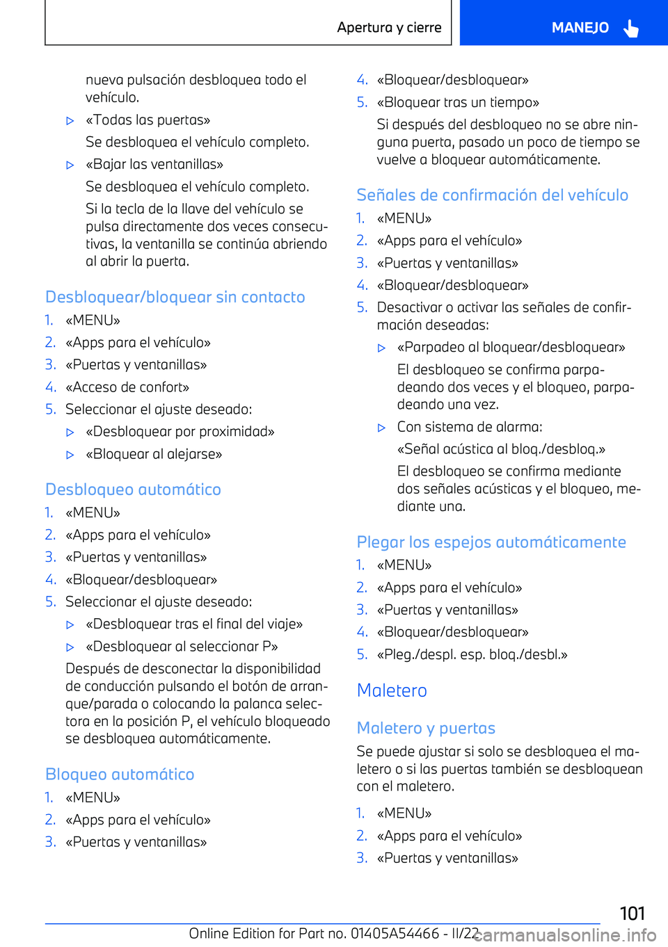 BMW IX 2022 Manuales de Empleo (in Spanish) nueva pulsaci BMW IX 2022 Manuales de Empleo (in Spanish) nueva pulsaci