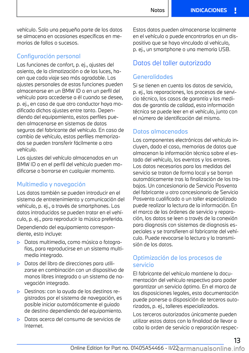 BMW IX 2022 Manuales de Empleo (in Spanish) veh BMW IX 2022 Manuales de Empleo (in Spanish) veh