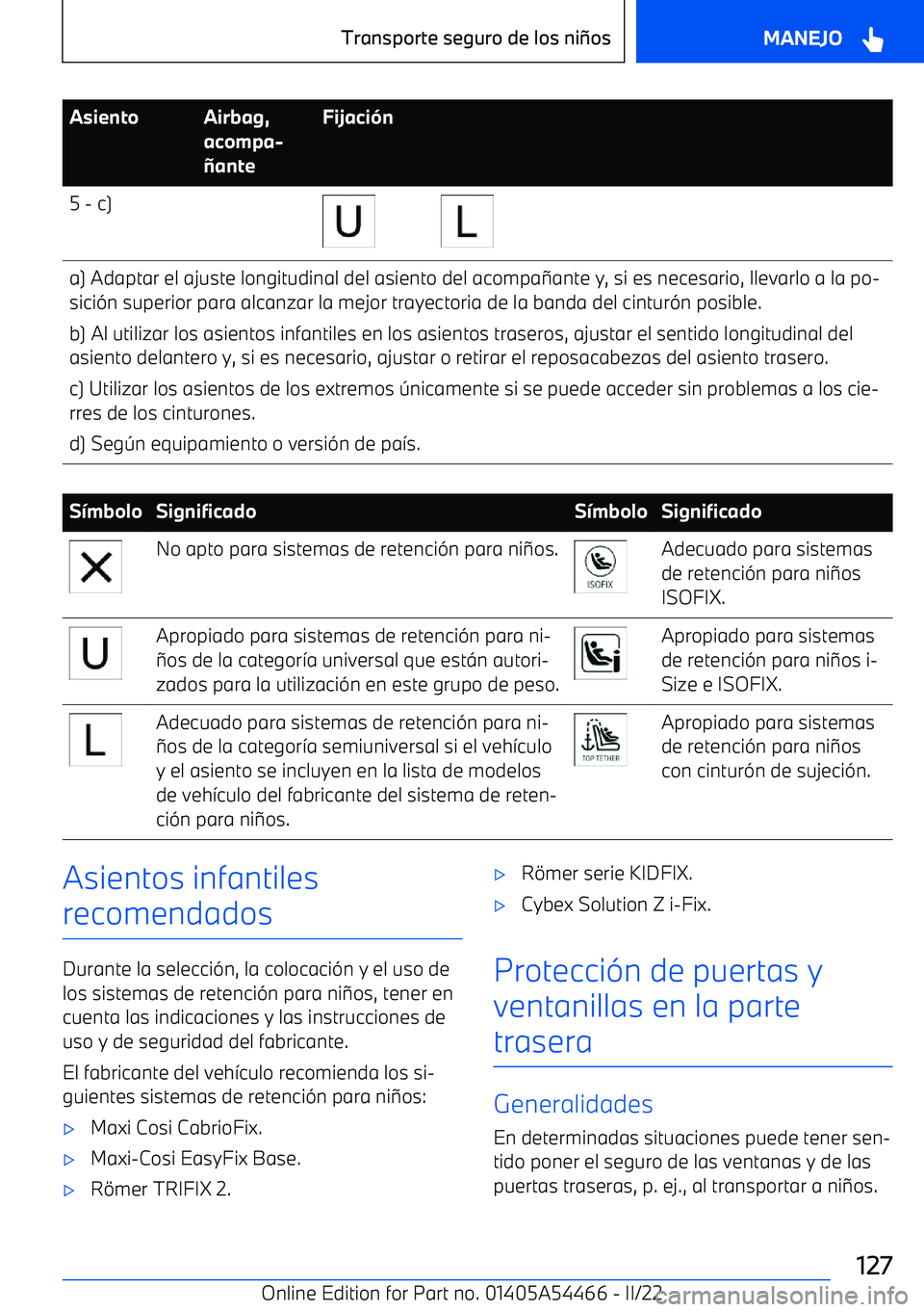 BMW IX 2022 Manuales de Empleo (in Spanish) AsientoAirbag,
acompa BMW IX 2022 Manuales de Empleo (in Spanish) AsientoAirbag,
acompa