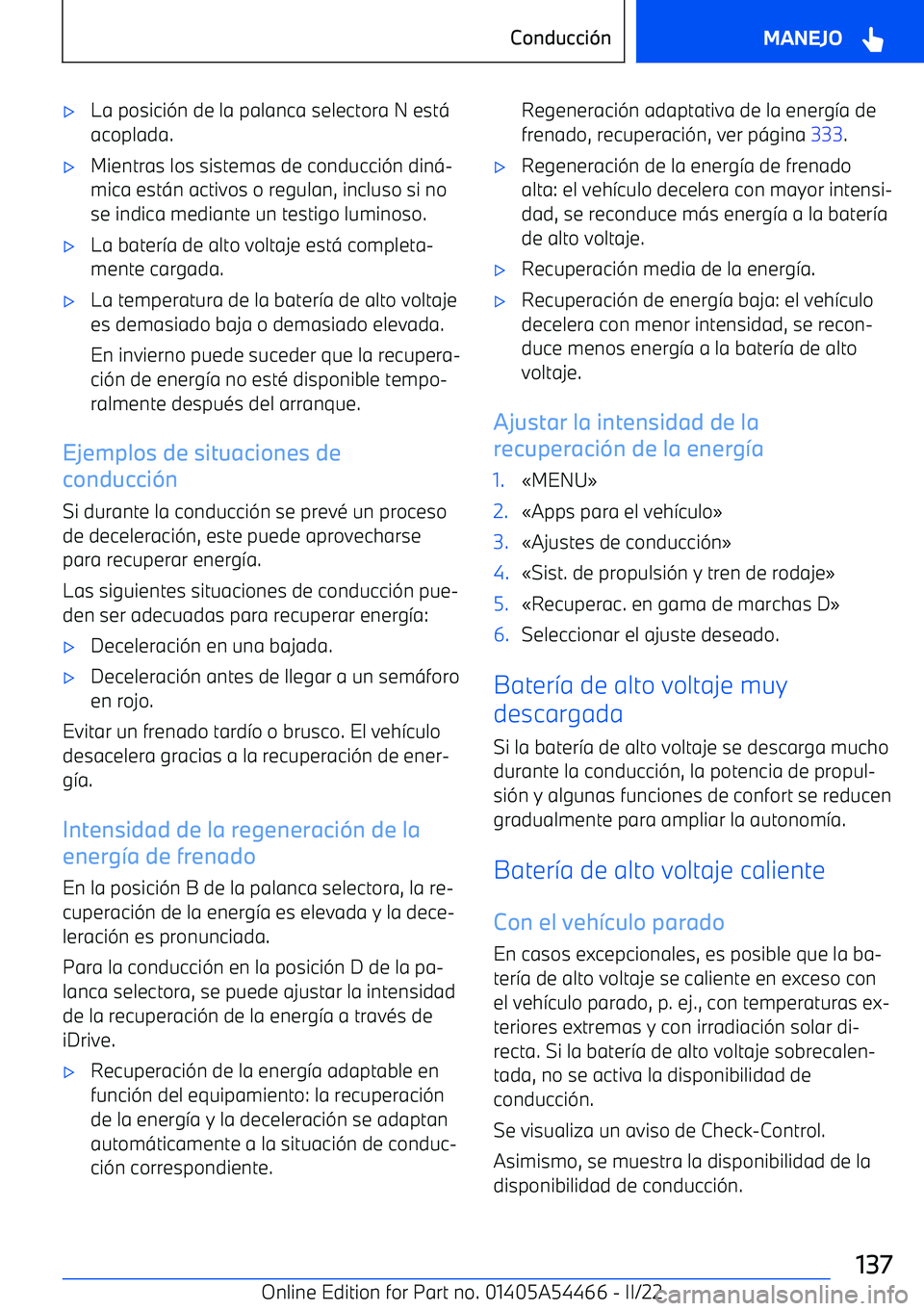 BMW IX 2022 Manuales de Empleo (in Spanish) BMW IX 2022 Manuales de Empleo (in Spanish)