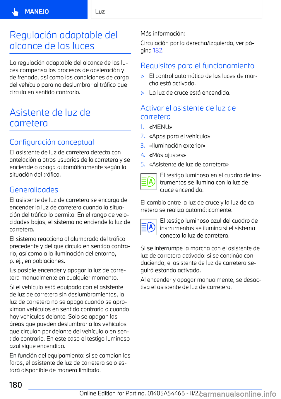 BMW IX 2022 Manuales de Empleo (in Spanish) Regulaci BMW IX 2022 Manuales de Empleo (in Spanish) Regulaci