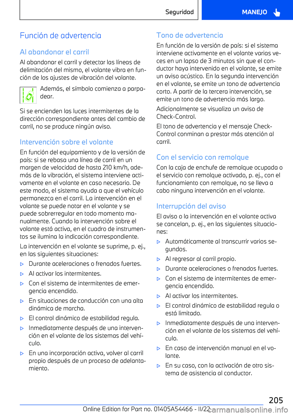 BMW IX 2022 Manuales de Empleo (in Spanish) Funci BMW IX 2022 Manuales de Empleo (in Spanish) Funci
