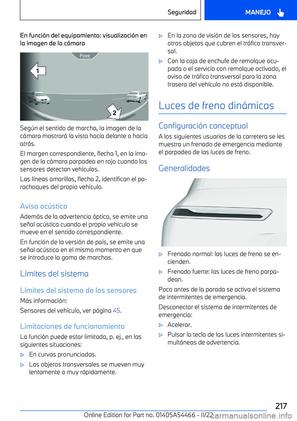BMW IX 2022 Manuales de Empleo (in Spanish) En funci BMW IX 2022 Manuales de Empleo (in Spanish) En funci