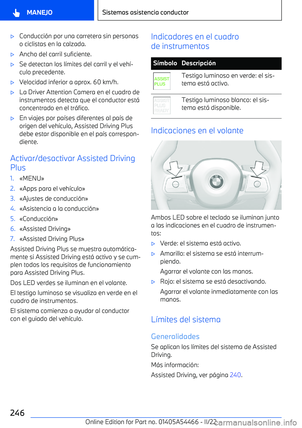BMW IX 2022  Manuales de Empleo (in Spanish) 
