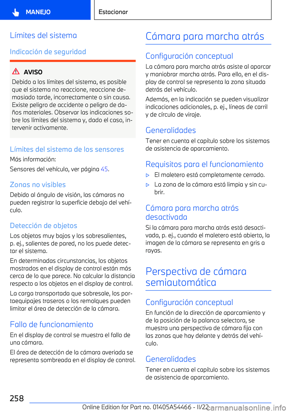 BMW IX 2022  Manuales de Empleo (in Spanish) L