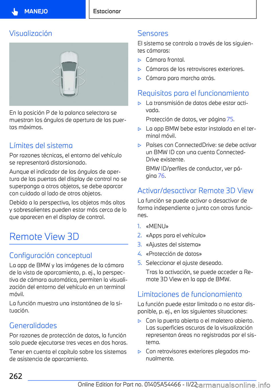 BMW IX 2022  Manuales de Empleo (in Spanish) Visualizaci
