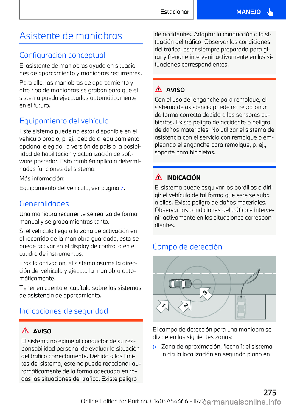 BMW IX 2022  Manuales de Empleo (in Spanish) Asistente de maniobras
Configuraci