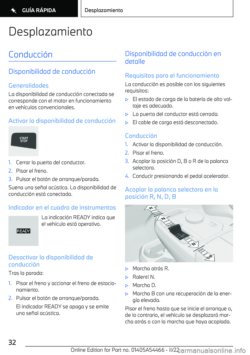 BMW IX 2022 Manuales de Empleo (in Spanish) DesplazamientoConducci BMW IX 2022 Manuales de Empleo (in Spanish) DesplazamientoConducci