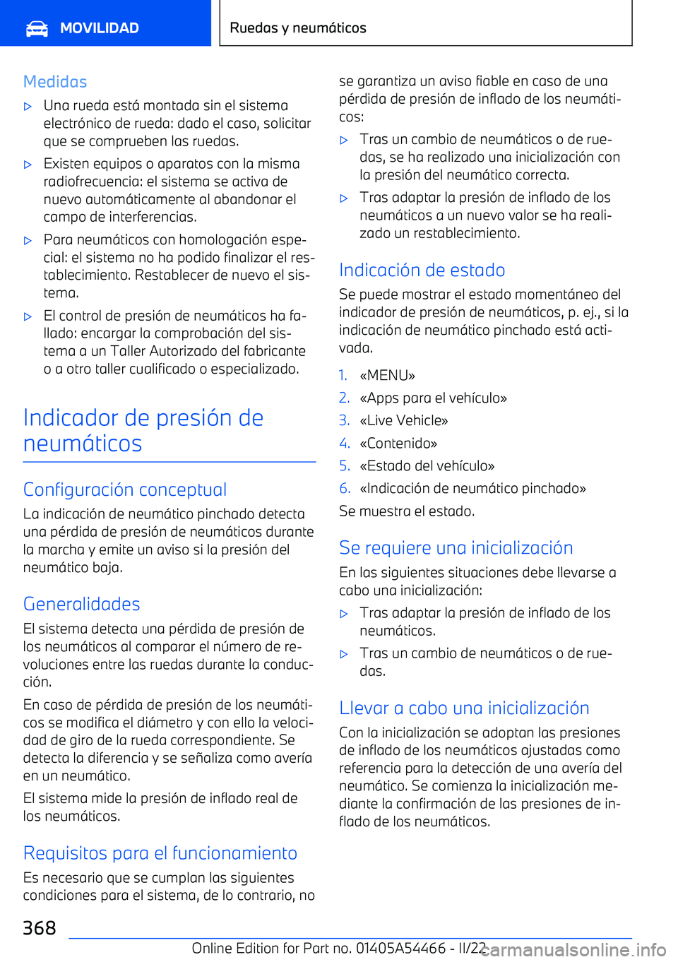 BMW IX 2022 Manuales de Empleo (in Spanish) Medidas BMW IX 2022 Manuales de Empleo (in Spanish) Medidas