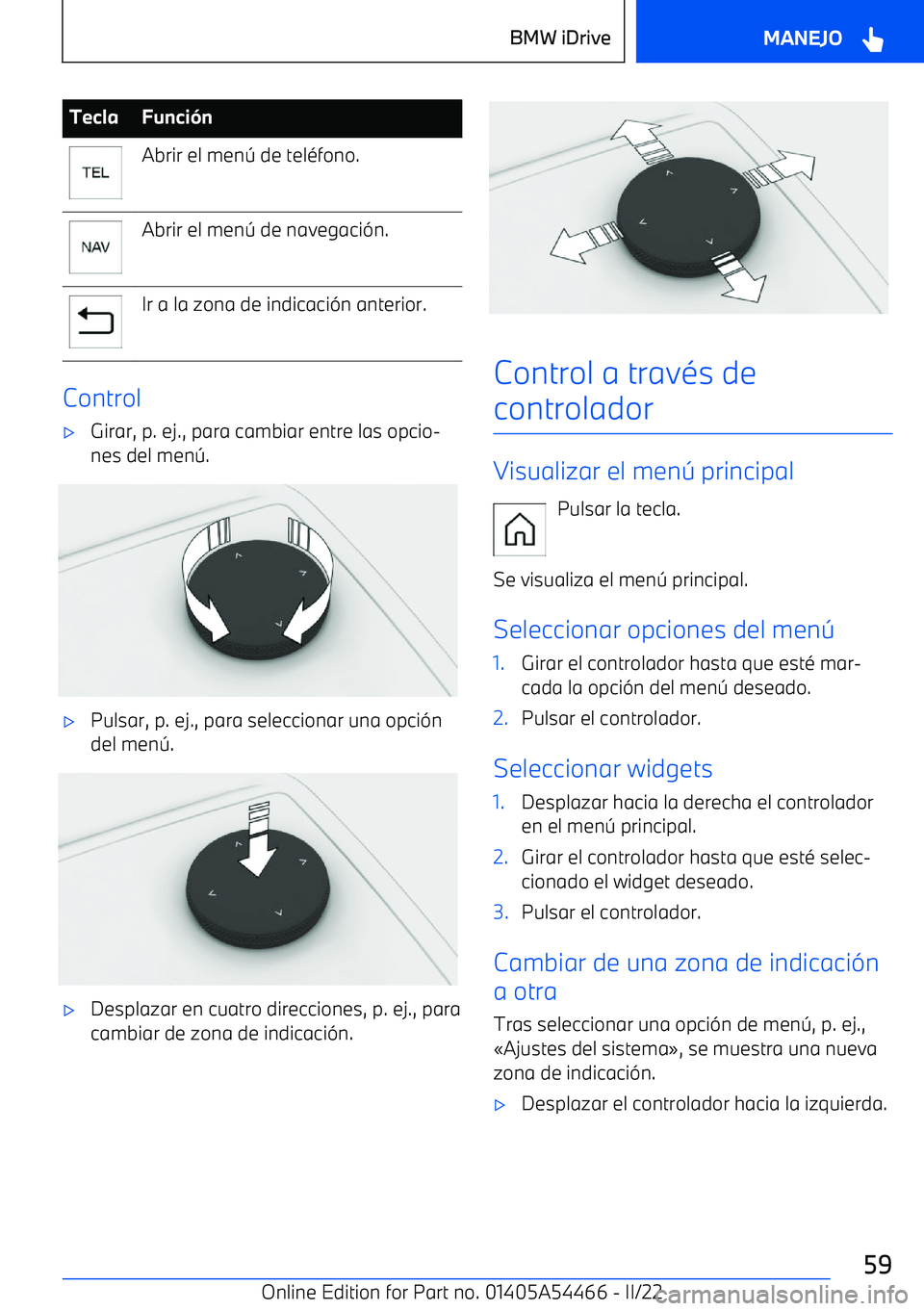 BMW IX 2022 Manuales de Empleo (in Spanish) TeclaFunci BMW IX 2022 Manuales de Empleo (in Spanish) TeclaFunci