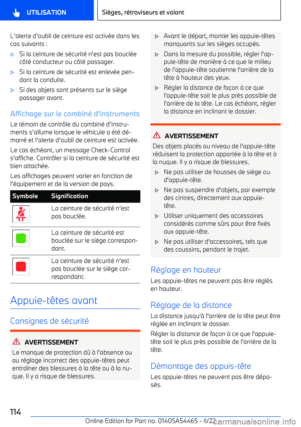 BMW IX 2022 Notices Demploi (in French) L BMW IX 2022 Notices Demploi (in French) L