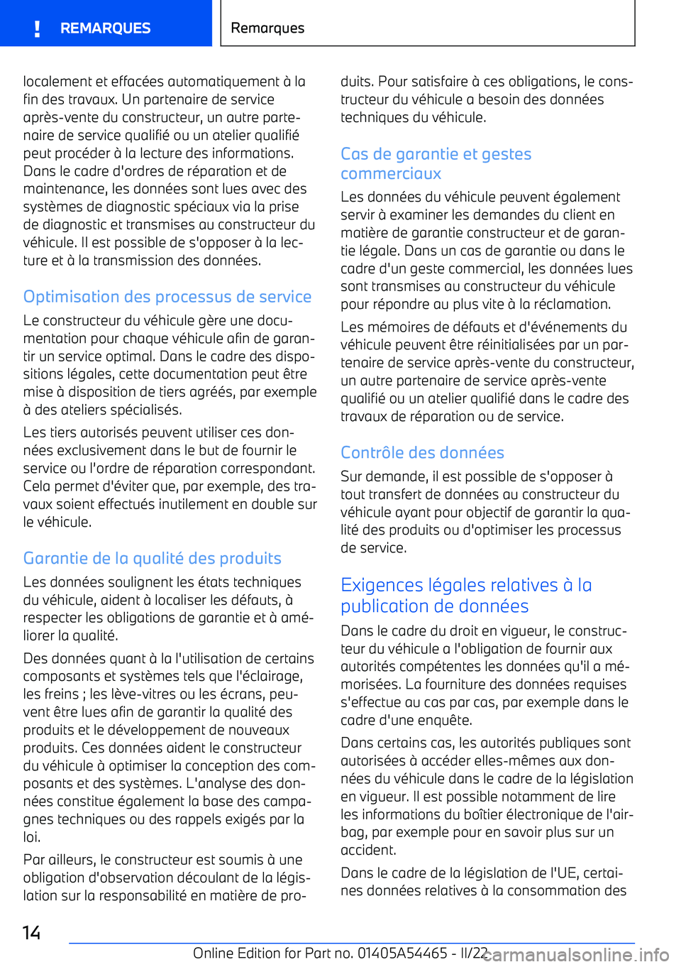 BMW IX 2022 Notices Demploi (in French) localement et effacées automatiquement BMW IX 2022 Notices Demploi (in French) localement et effacées automatiquement