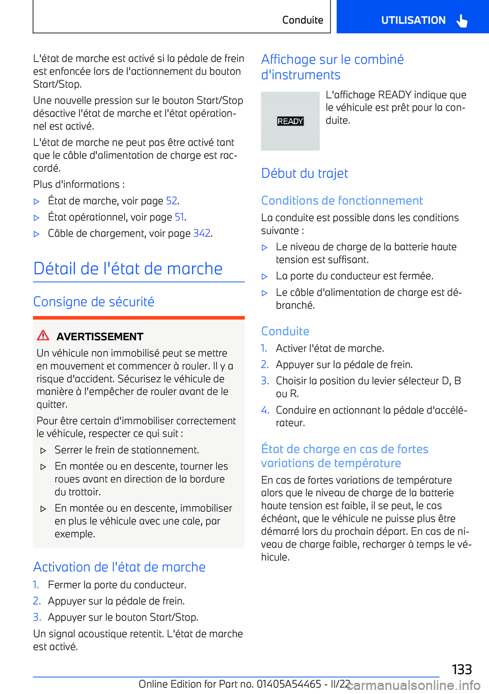 BMW IX 2022 Notices Demploi (in French) L BMW IX 2022 Notices Demploi (in French) L