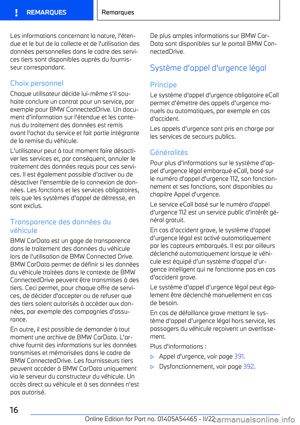 BMW IX 2022 Notices Demploi (in French) Les informations concernant la nature, l BMW IX 2022 Notices Demploi (in French) Les informations concernant la nature, l