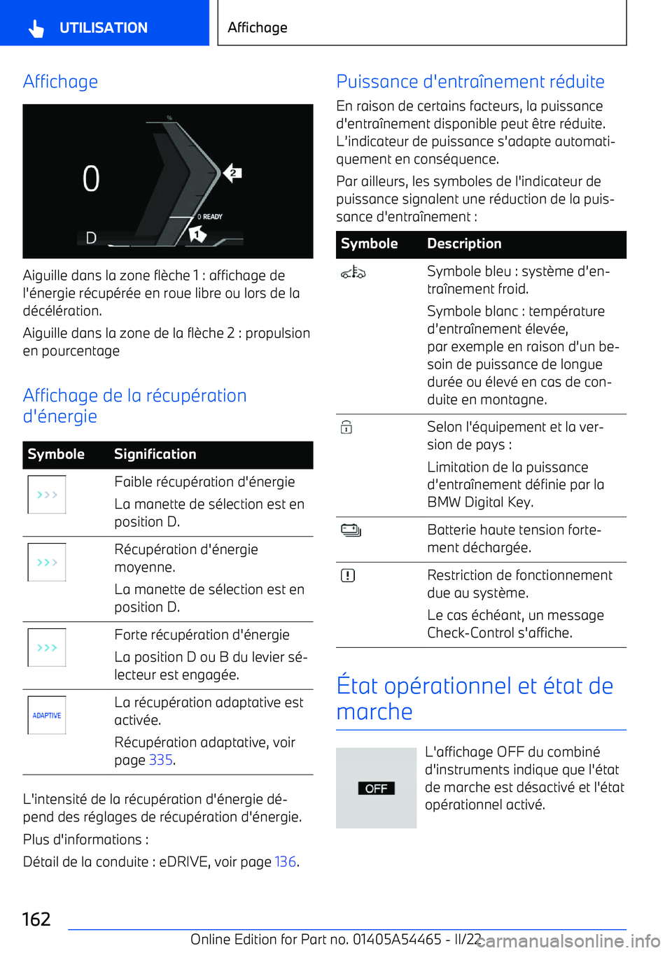 BMW IX 2022 Notices Demploi (in French) Affichage
Aiguille dans la zone fl BMW IX 2022 Notices Demploi (in French) Affichage
Aiguille dans la zone fl