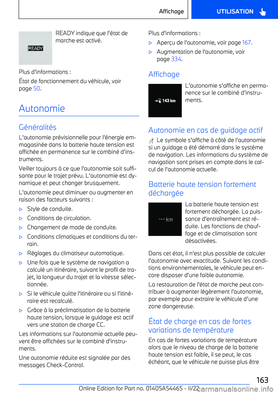 BMW IX 2022 Notices Demploi (in French) READY indique que l BMW IX 2022 Notices Demploi (in French) READY indique que l