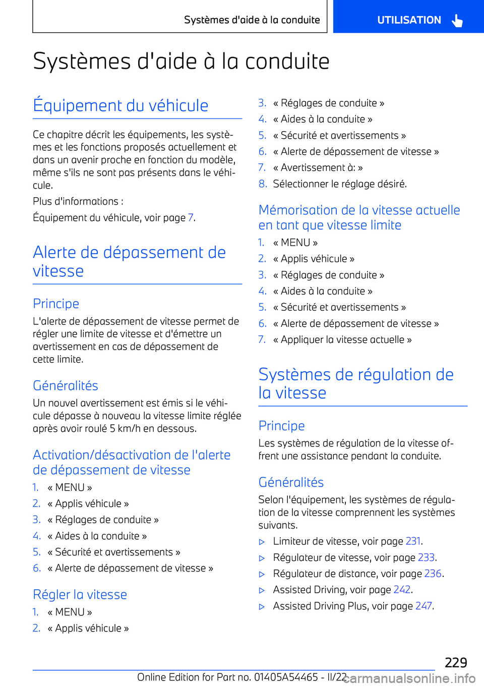 BMW IX 2022 Notices Demploi (in French) Syst BMW IX 2022 Notices Demploi (in French) Syst