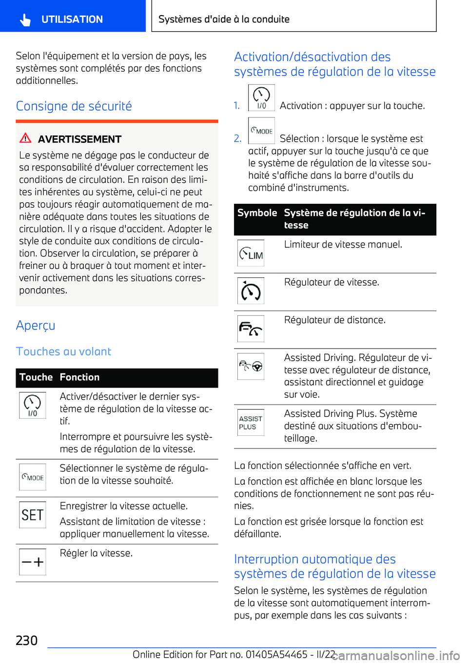 BMW IX 2022 Notices Demploi (in French) Selon l BMW IX 2022 Notices Demploi (in French) Selon l