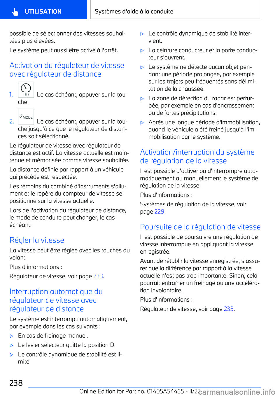 BMW IX 2022 Notices Demploi (in French) possible de sélectionner des vitesses souhai BMW IX 2022 Notices Demploi (in French) possible de sélectionner des vitesses souhai