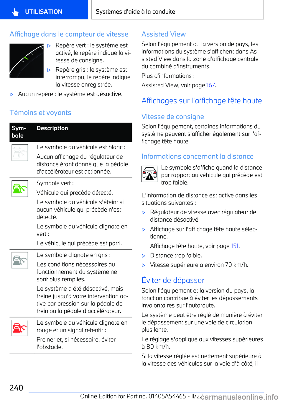 BMW IX 2022 Notices Demploi (in French) Affichage dans le compteur de vitesse BMW IX 2022 Notices Demploi (in French) Affichage dans le compteur de vitesse
