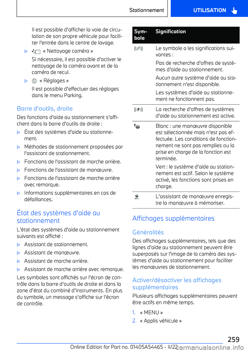 BMW IX 2022 Notices Demploi (in French) Il est possible d BMW IX 2022 Notices Demploi (in French) Il est possible d