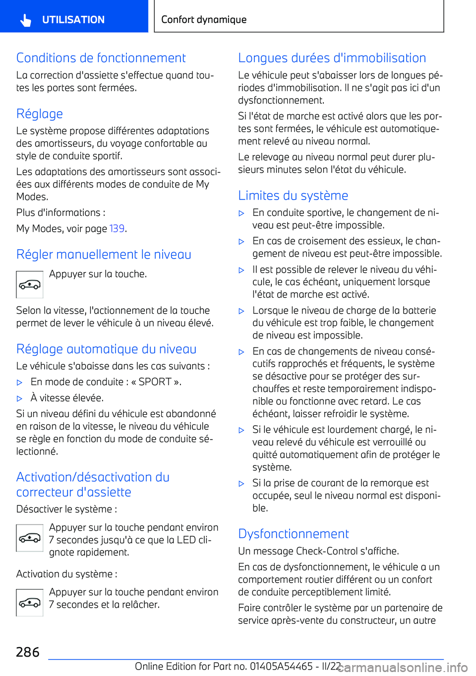 BMW IX 2022 Notices Demploi (in French) Conditions de fonctionnementLa correction d BMW IX 2022 Notices Demploi (in French) Conditions de fonctionnementLa correction d