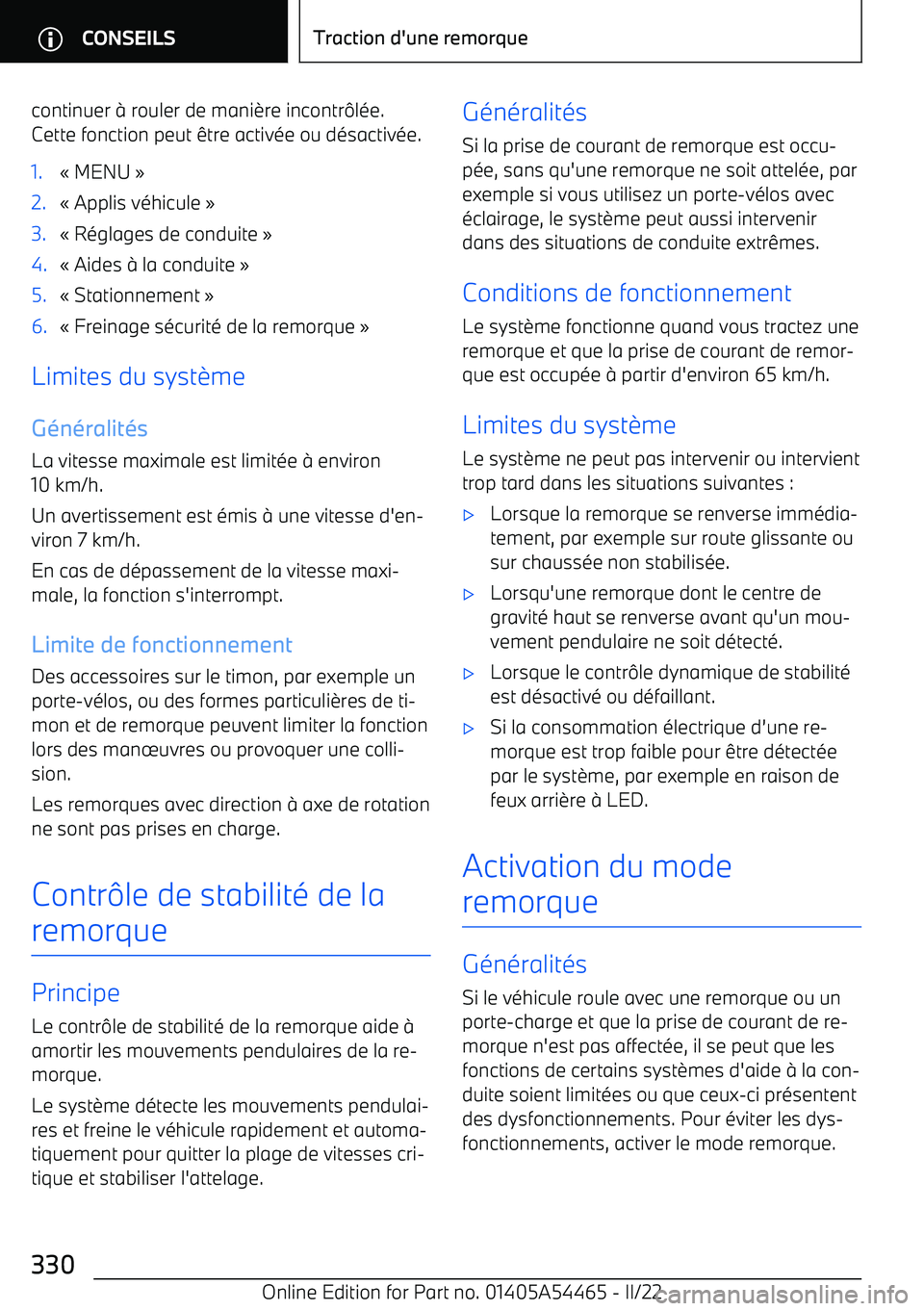 BMW IX 2022 Notices Demploi (in French) continuer BMW IX 2022 Notices Demploi (in French) continuer
