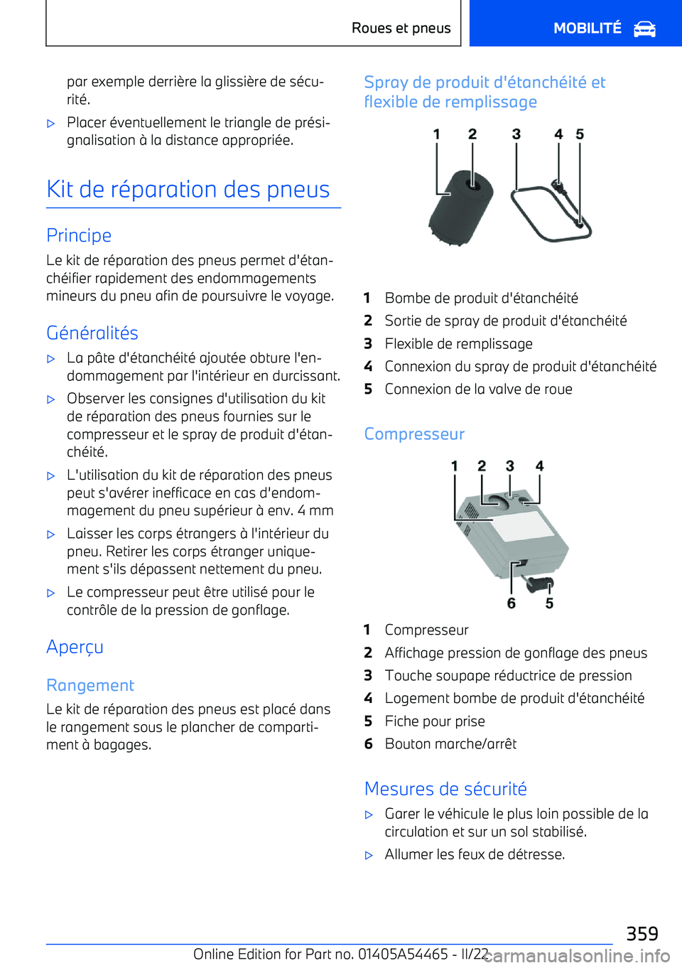 BMW IX 2022 Notices Demploi (in French) par exemple derri BMW IX 2022 Notices Demploi (in French) par exemple derri