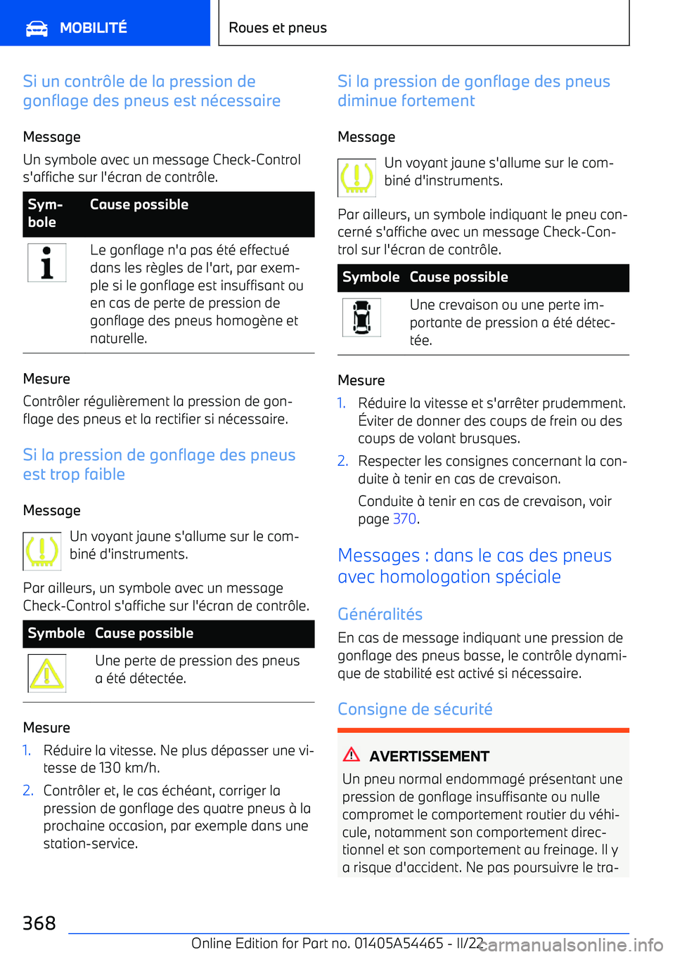 BMW IX 2022 Notices Demploi (in French) Si un contr BMW IX 2022 Notices Demploi (in French) Si un contr