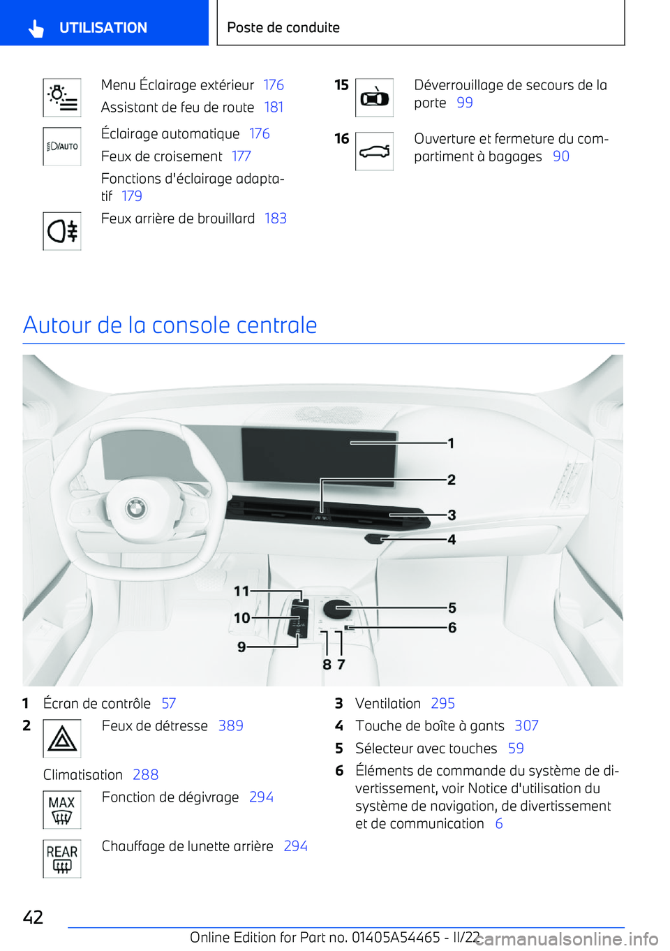 BMW IX 2022 Notices Demploi (in French) Menu BMW IX 2022 Notices Demploi (in French) Menu