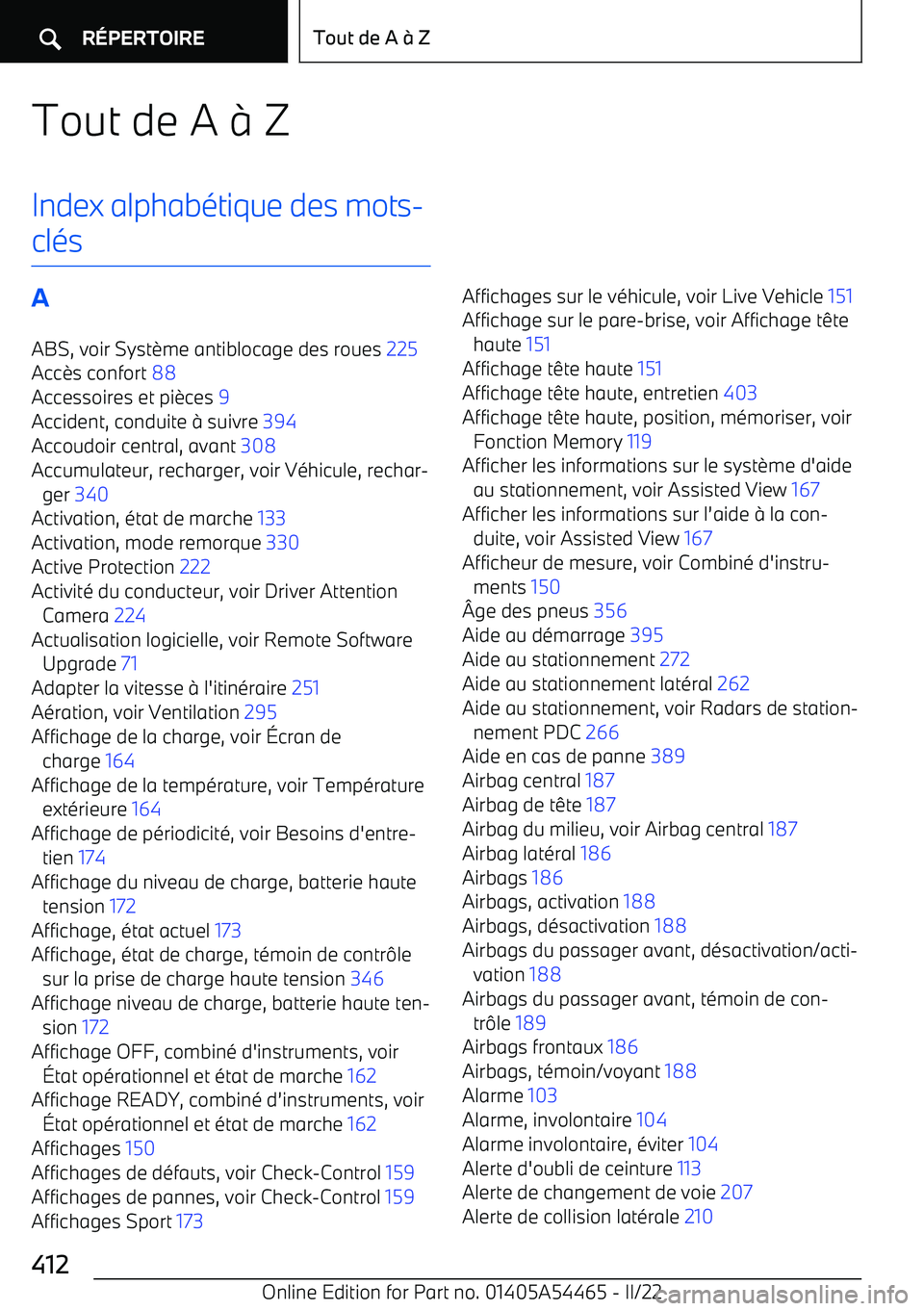 BMW IX 2022 Notices Demploi (in French) Tout de A BMW IX 2022 Notices Demploi (in French) Tout de A