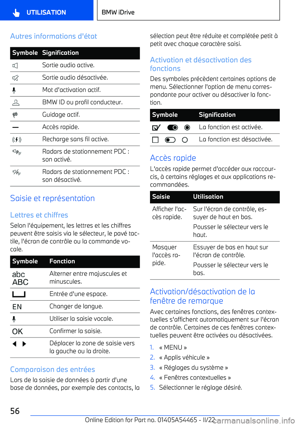 BMW IX 2022 Notices Demploi (in French) Autres informations d BMW IX 2022 Notices Demploi (in French) Autres informations d