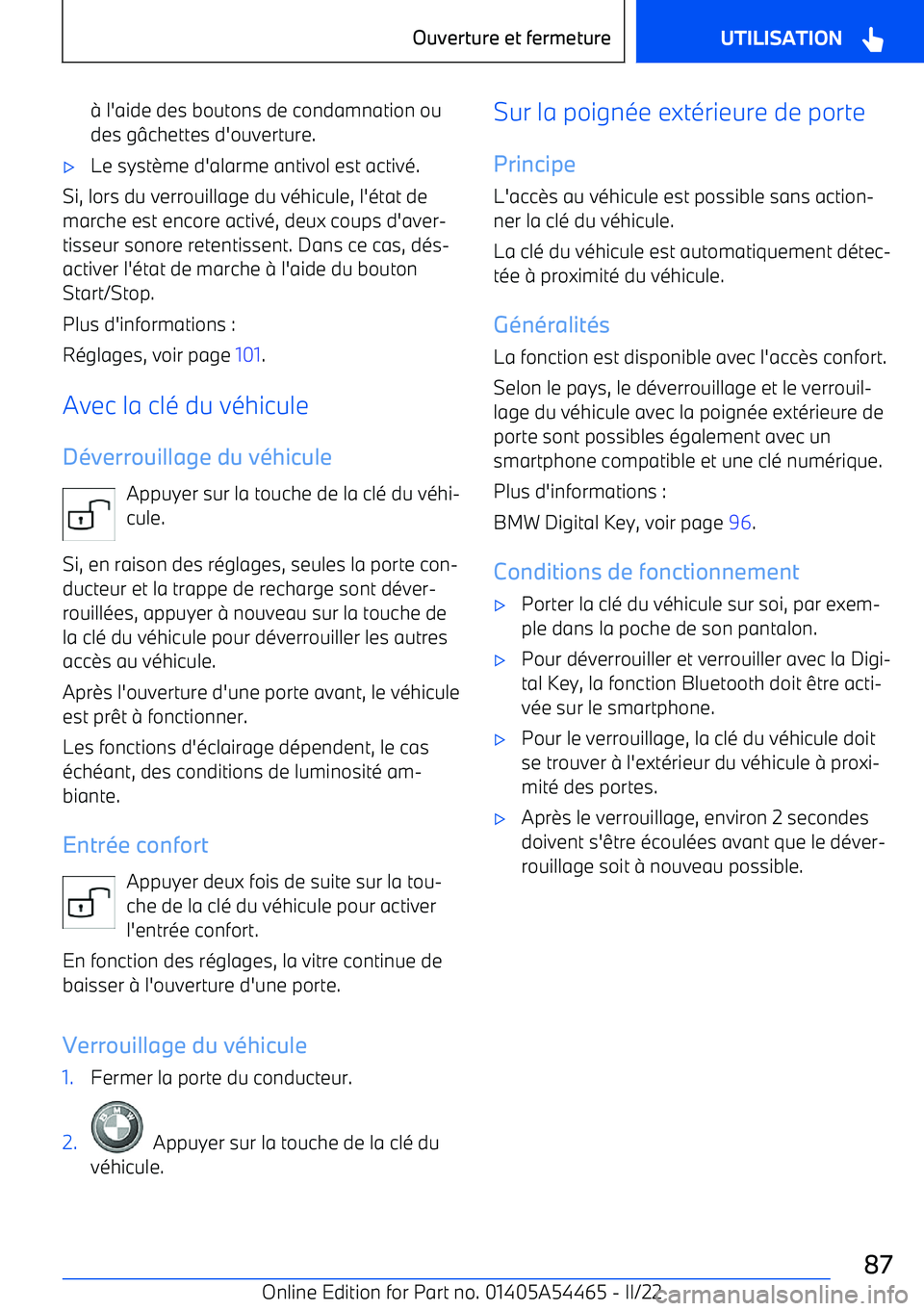 BMW IX 2022 Notices Demploi (in French) BMW IX 2022 Notices Demploi (in French)