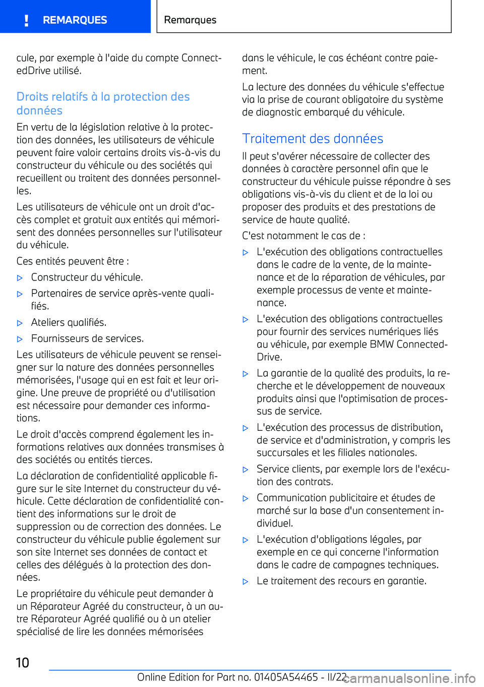 BMW IX 2022 Notices Demploi (in French) cule, par exemple BMW IX 2022 Notices Demploi (in French) cule, par exemple