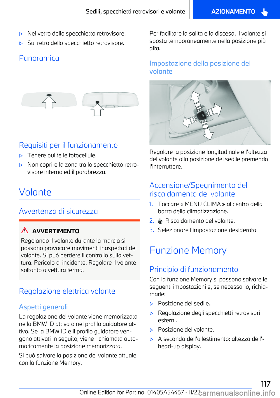 BMW IX 2022  Libretti Di Uso E manutenzione (in Italian) 