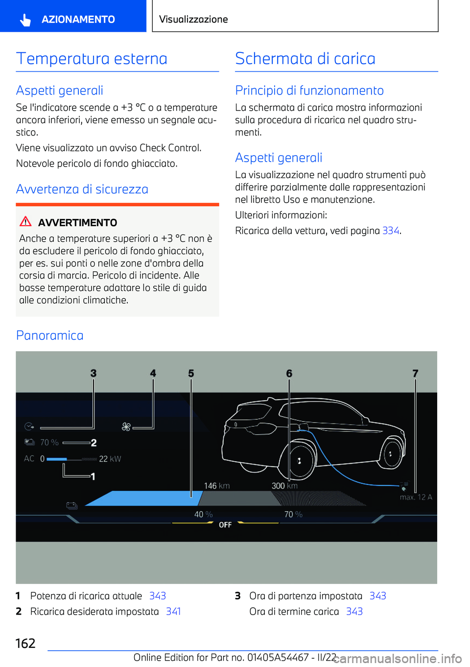 BMW IX 2022  Libretti Di Uso E manutenzione (in Italian) Temperatura esterna
Aspetti generali
Se l