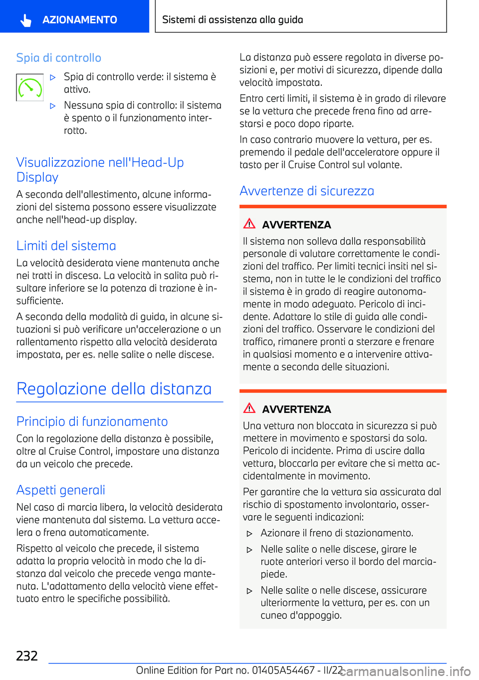 BMW IX 2022  Libretti Di Uso E manutenzione (in Italian) Spia di controllo
