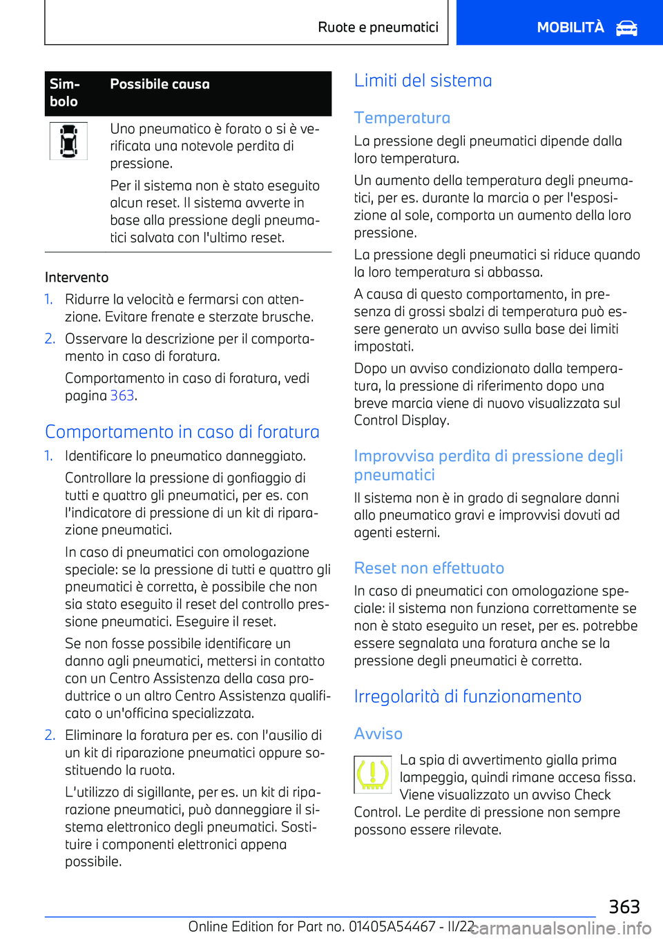 BMW IX 2022  Libretti Di Uso E manutenzione (in Italian) Sim