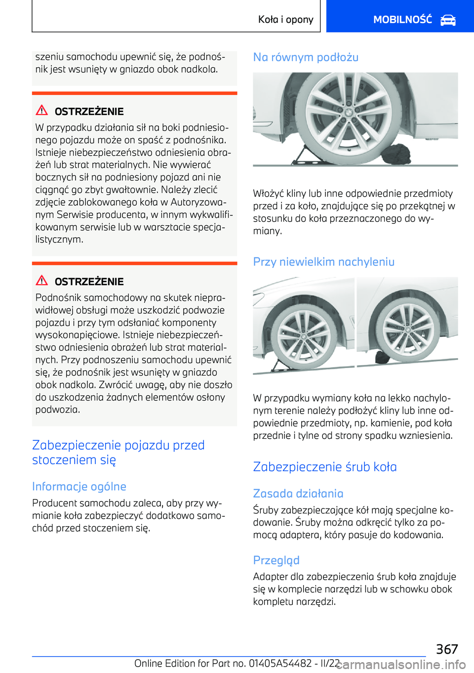 BMW IX 2022  Instrukcja obsługi (in Polish) szeniu samochodu upewni1 si 3, - e podno 0