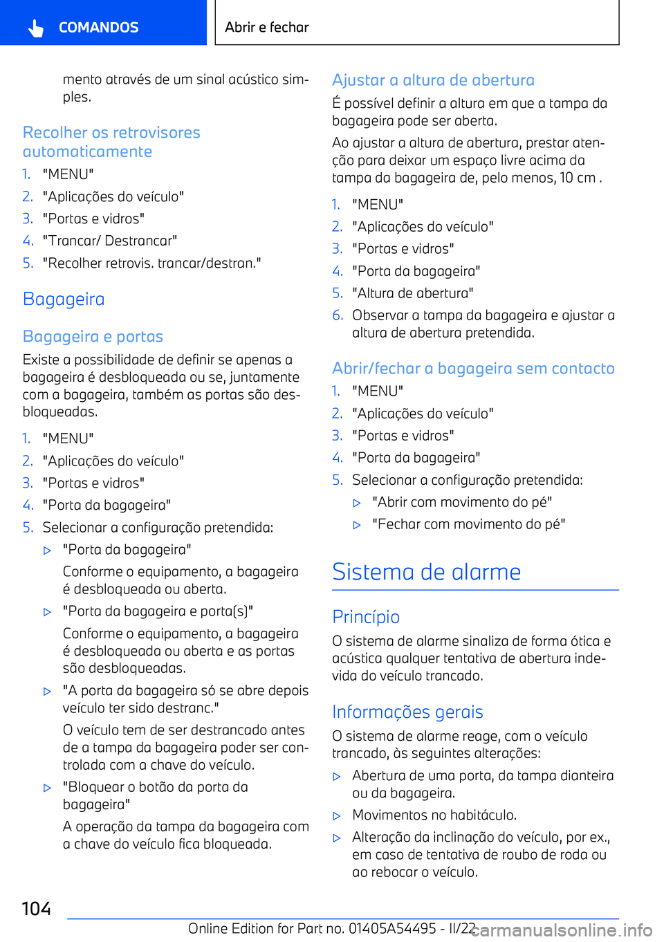 BMW IX 2022  Manual do condutor (in Portuguese) mento atrav