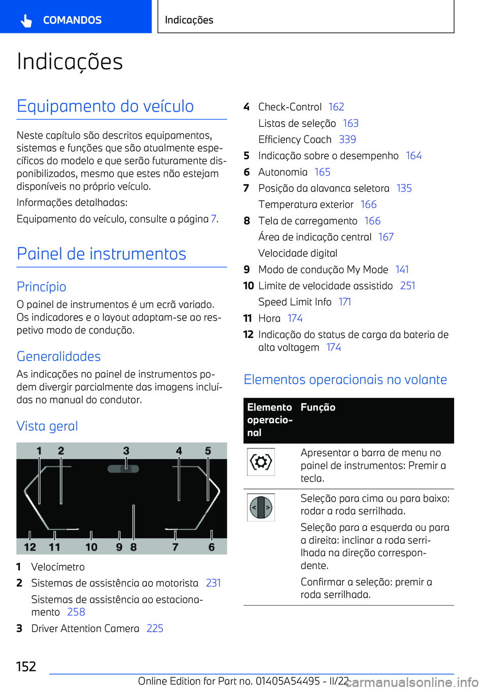 BMW IX 2022  Manual do condutor (in Portuguese) Indica