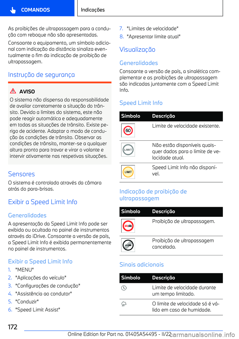 BMW IX 2022  Manual do condutor (in Portuguese) As proibi