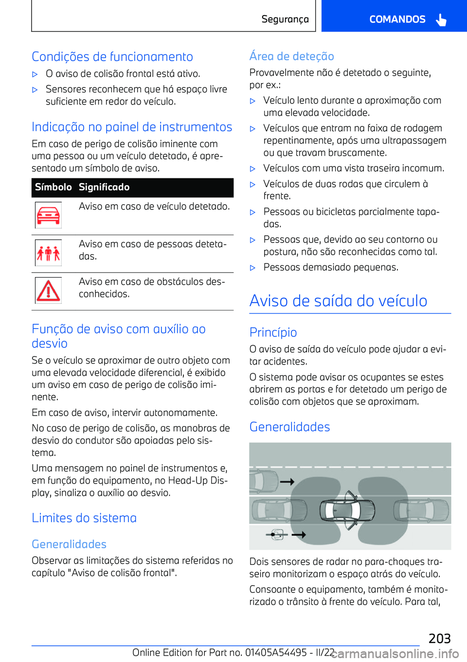 BMW IX 2022  Manual do condutor (in Portuguese) Condi