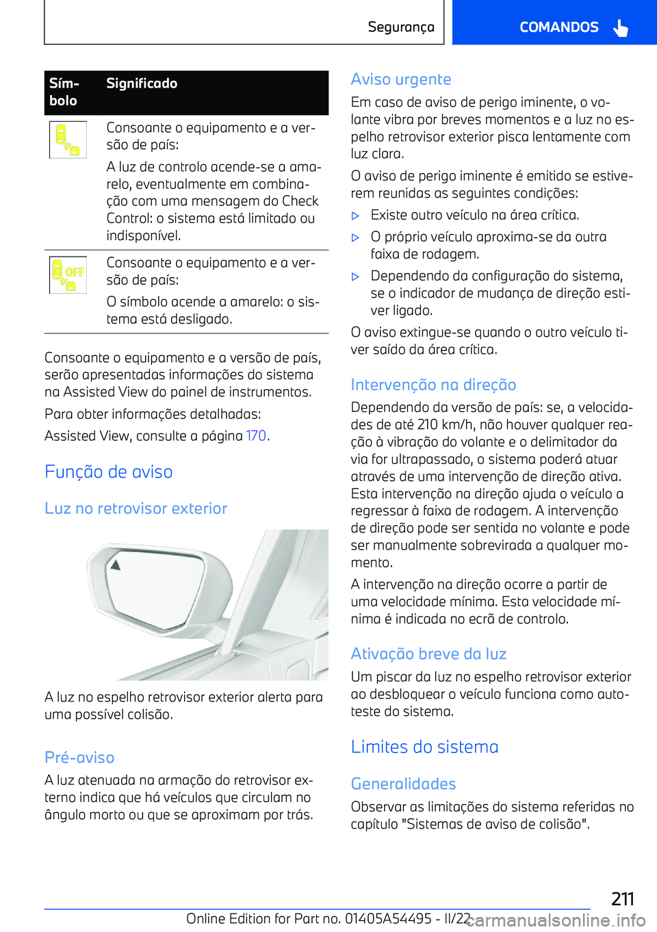 BMW IX 2022  Manual do condutor (in Portuguese) Sm