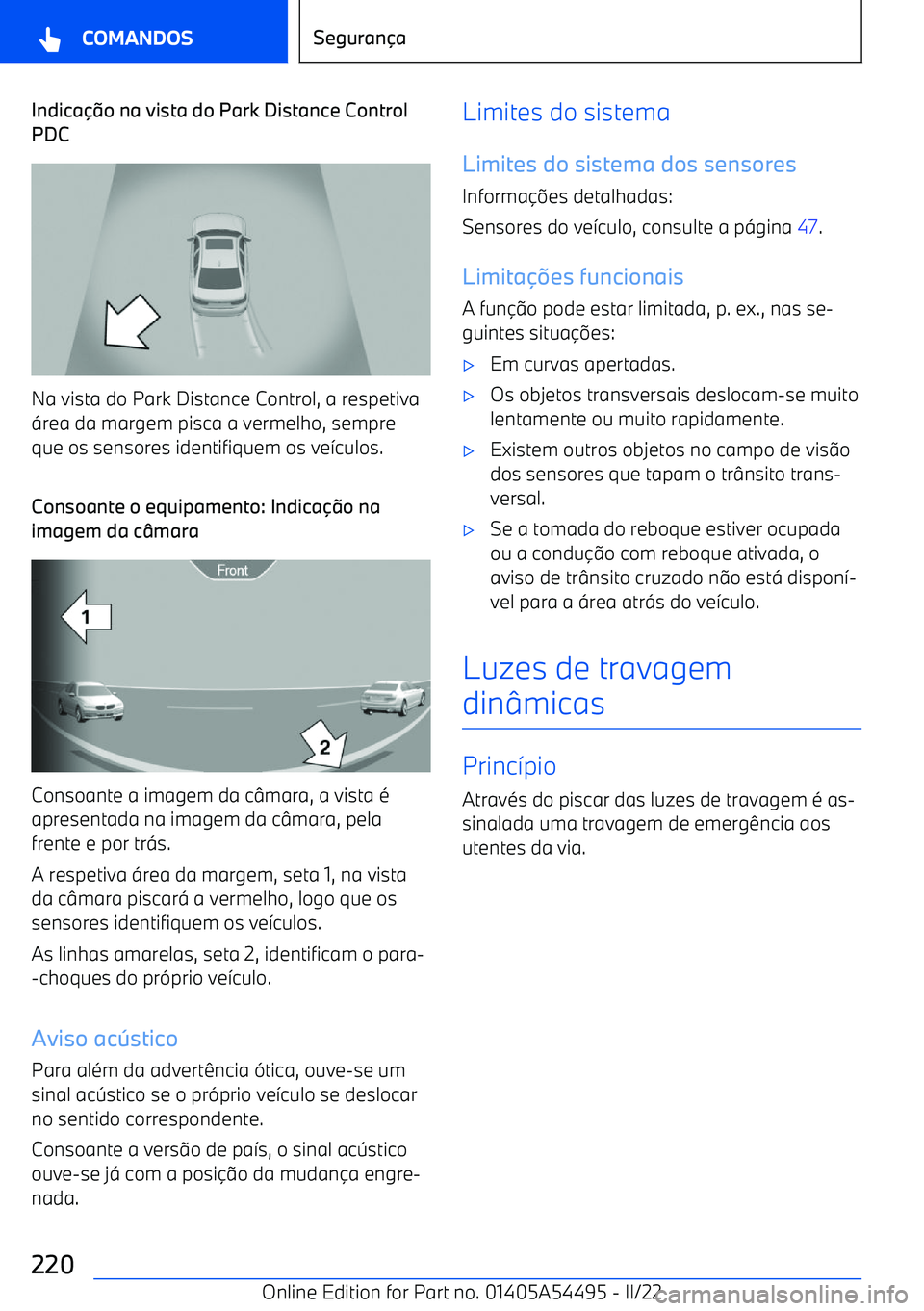 BMW IX 2022  Manual do condutor (in Portuguese) Indica