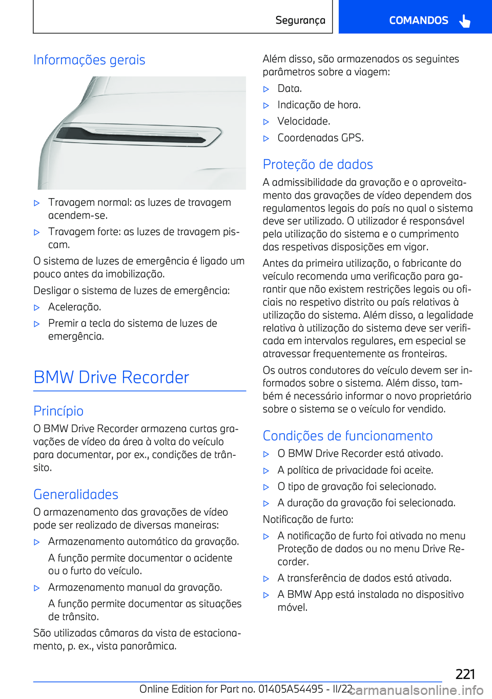 BMW IX 2022 Manual do condutor (in Portuguese) Informa BMW IX 2022 Manual do condutor (in Portuguese) Informa